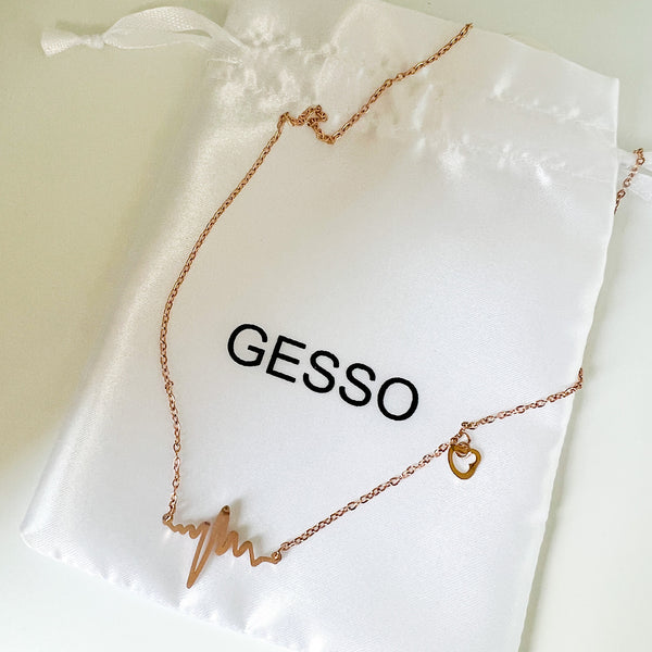 ROSE GOLD HEARTBEAT NECKLACE